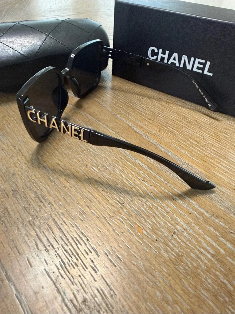 CHANEL Black Oversized Square Women's Sunglasses